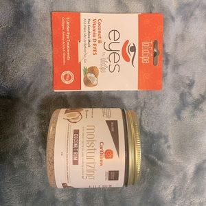 Eye mask and body butter body scrub